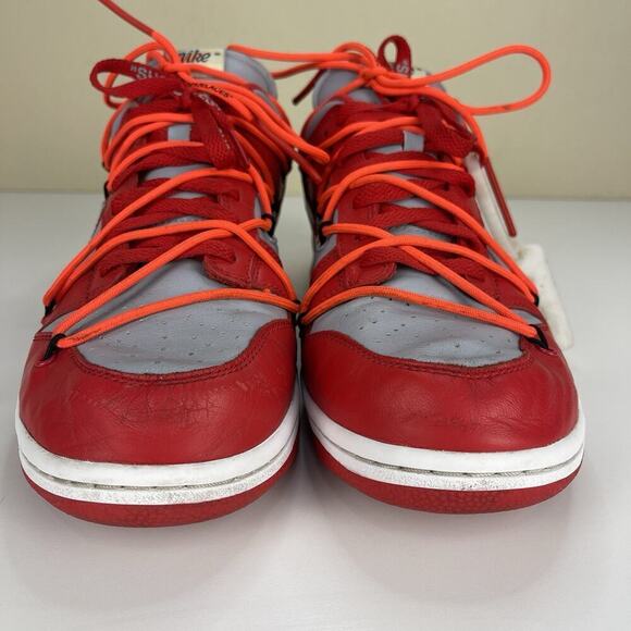 Nike Dunk Low x OFF-WHITE University Red 2019 Men's Size 11.5 AUTHENTIC - Picture 3 of 16